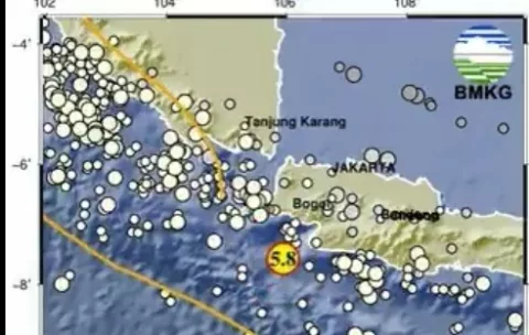 Gempa Magnitudo 5,7 Guncang Bayah Banten, BMKG Imbau Tenang