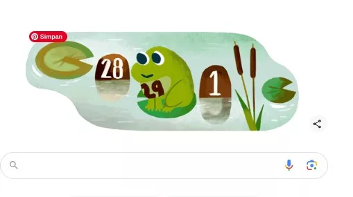 Google Doodle Tampilkan Katak Gemas untuk Rayakan Hari Kabisat 2024, Simak Penjelasannya