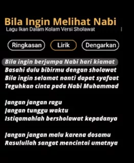 Lirik Lagu Sholawat Ikan dalam Kolam by Syubbanul Muslimin