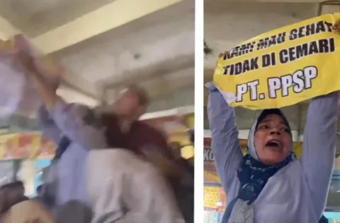 Viral Poster Emak-Emak Dirampas depan Jokowi di Labuhanbatu, Sumut: Ini Isinya