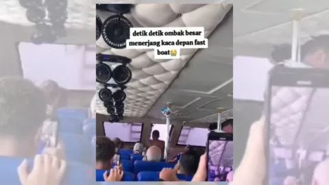 Viral Detik Detik Ombak Besar Terjang Kapal Fast Boat di Bali, Efek Cuaca Buruk Ini kata BMKG