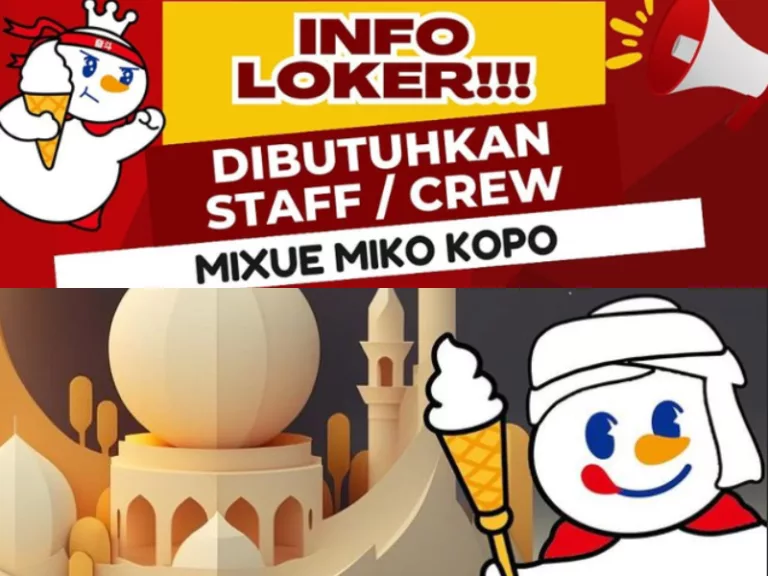 Mixue Kopo Bandung Gelar Loker Terbaru untuk Tamatan SMA dan SMK, Ini Syaratnya