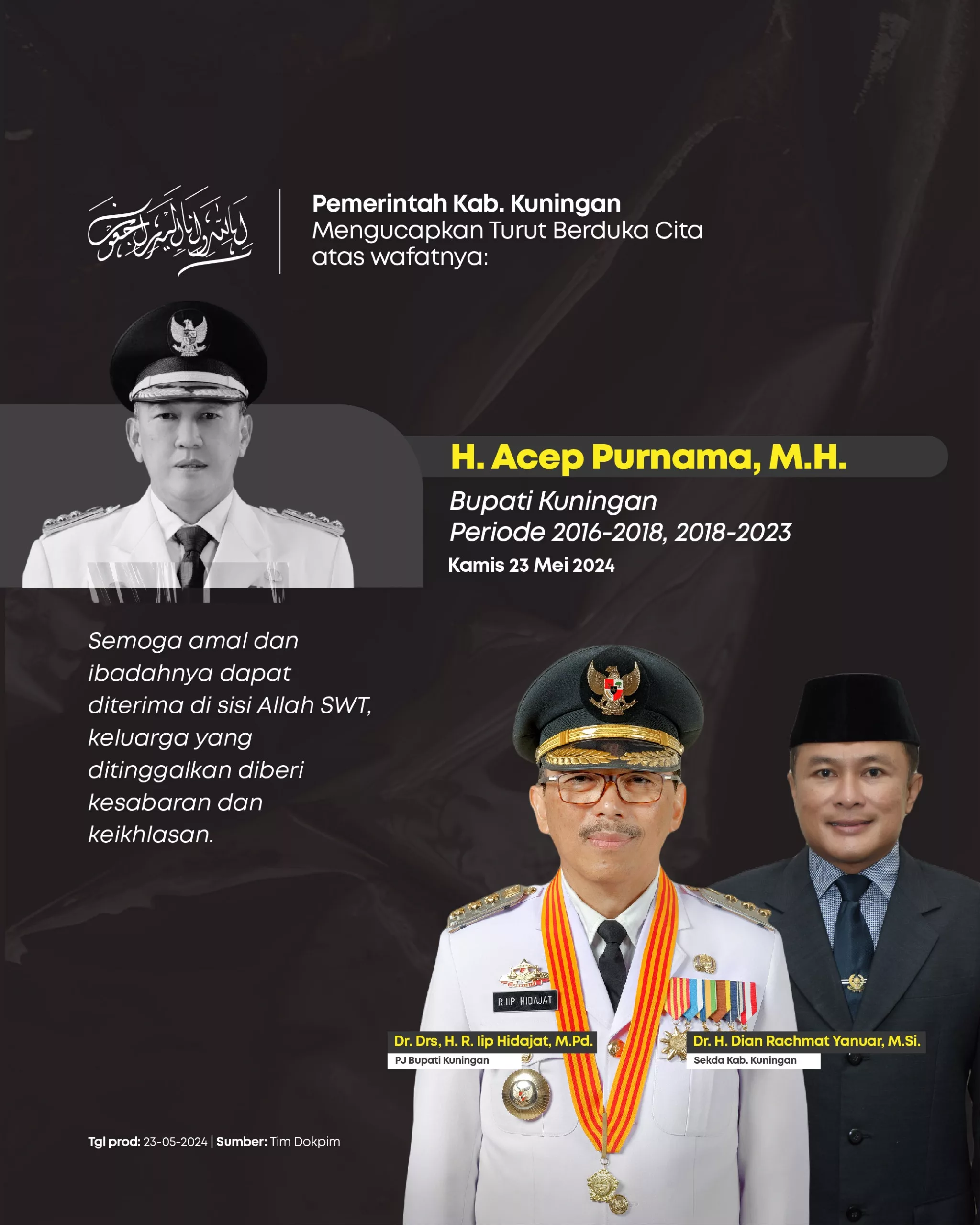 H Acep Purnama Mantan Bupati Kuningan Wafat