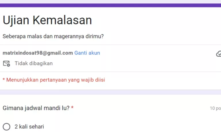 Lagi Trending! Link Tes Ujian Kemalasan via Google Form 2024, Ukur Kemageranmu di sini