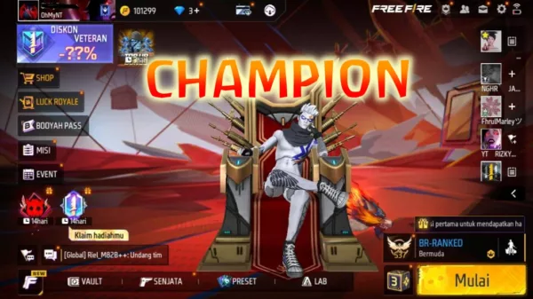 CHAMPION! 15 Daftar Akun Free Fire Sultan Gratis 2024 Hari ini 3 Juni 2024, Ada Ribuan Skin Sultan dan Diamond Berlimpah