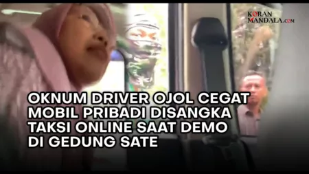 Dikira Taksi Online, Oknum Driver Ojek Online Rusak Mobil Pribadi Saat Demo di Gedung Sate