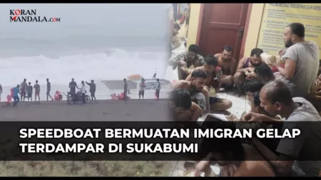 Kapal Imigran Gelap Tujuan Australia Terdampar di Sukabumi