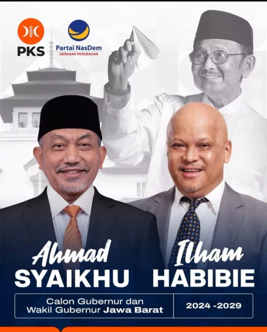 Calon Gubernur dan Wakil Gubernur dari PKS dan NasDem Ahmad Syaiku dan Ilham Habibie