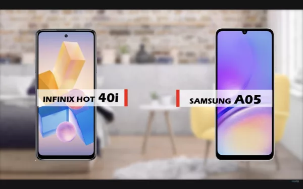 Ilustrasi Perbandingan smartphone Infinix Hot 40i 4G dan Samsung A05 4G (Youtube/reviewFira)