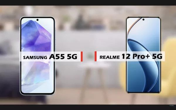 Perbandingan Smartphone Samsung Galaxy A55 5G vs Realme 12 Pro Plus 5G (Youtube/reviewFira)