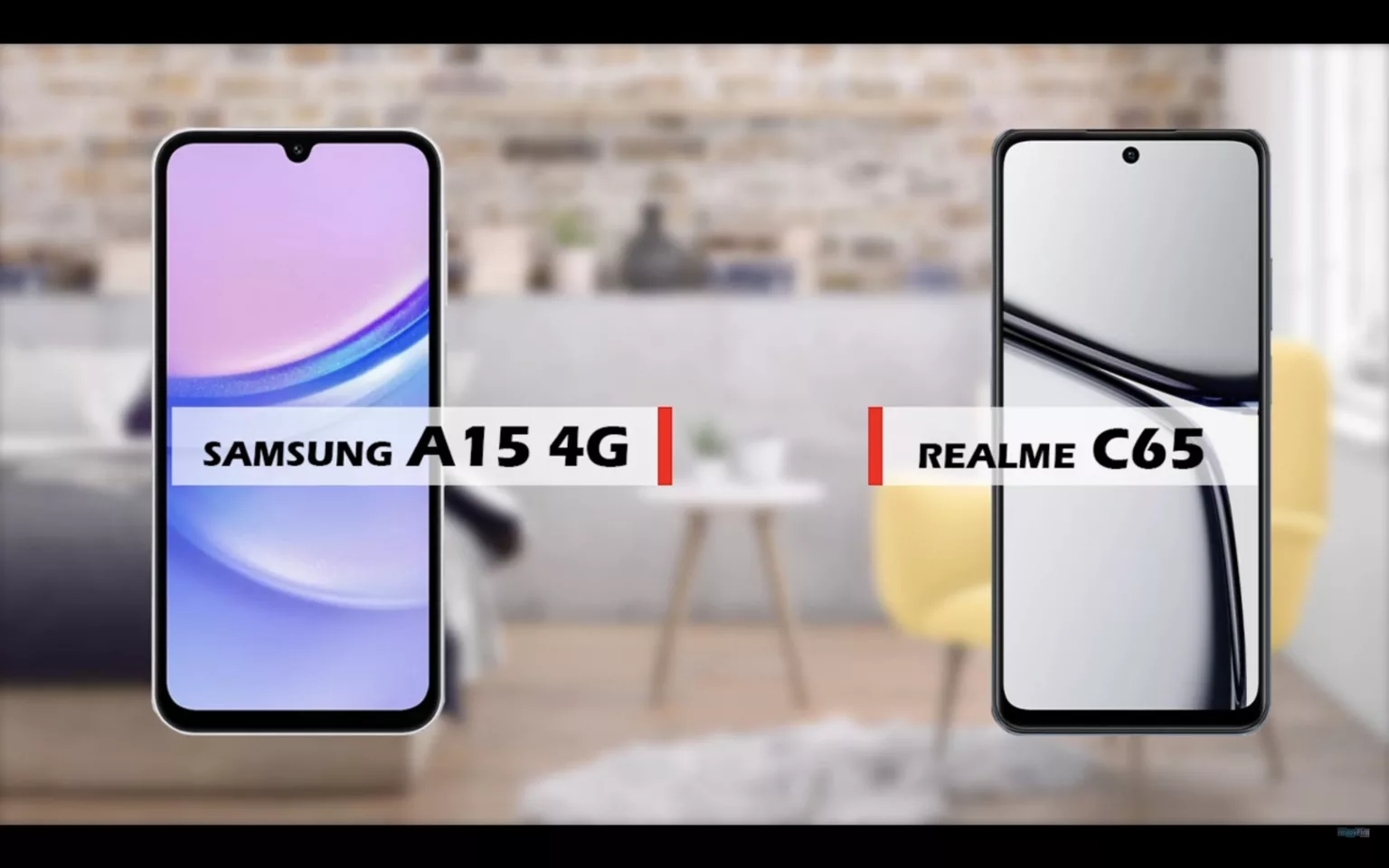 Smartphone Samsung A15 4G vs Realme C65 4G (Youtube/reviewFira)