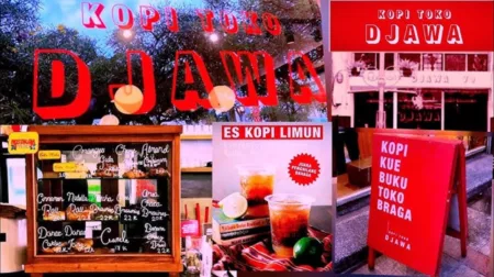 Foto Kopi Toko Djawa di Jalan Braga No. 81 salah satu cafe vintage di Kota Bandung