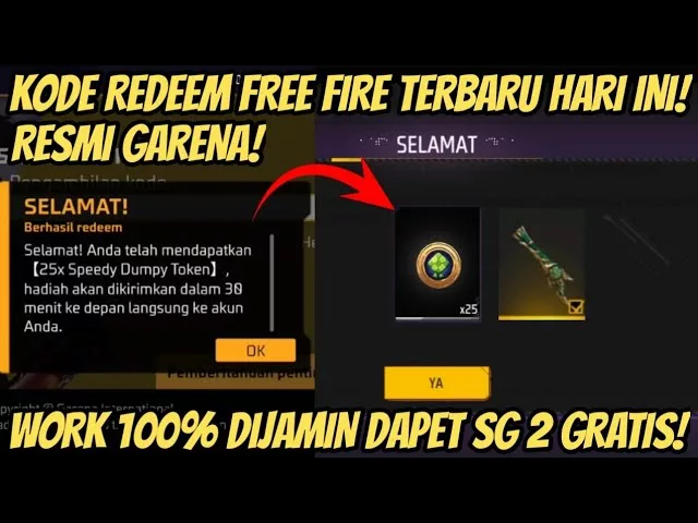 Garena! Kode Redeem Free Fire Terbaru Hari ini 29 September 2024