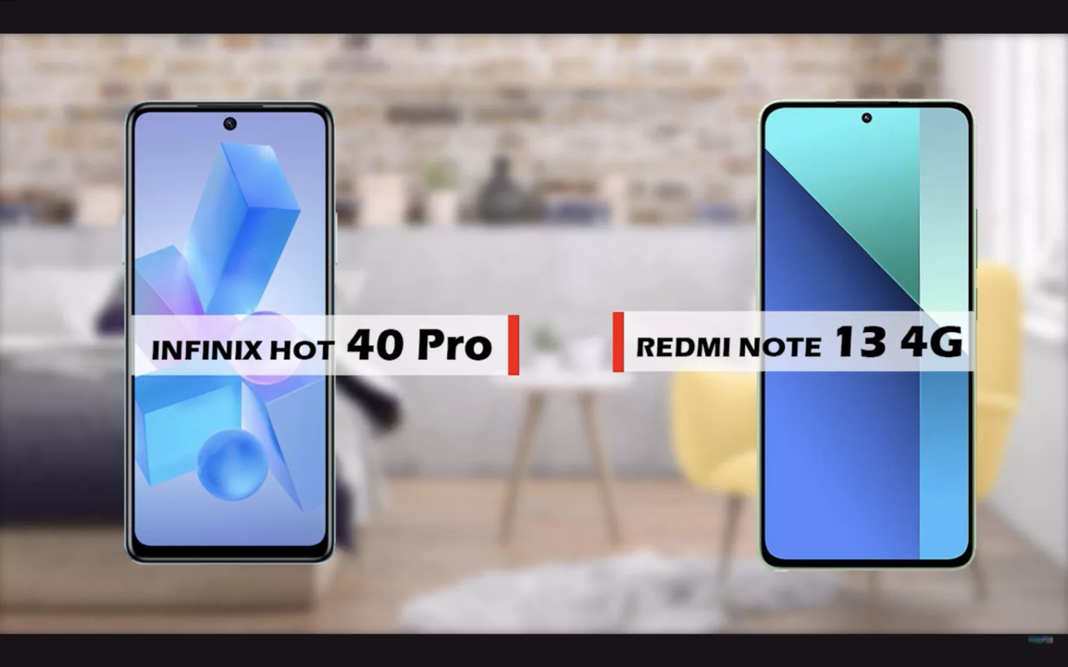 Infinix Hot 40 Pro vs Redmi Note 13 4G (Youtube/reviewFira)