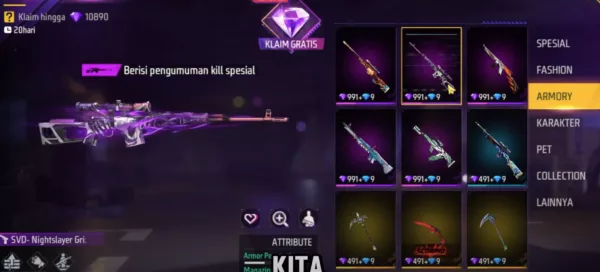 Klaim kode redeem diamond ungu 27 September 2024 untuk hadiah menarik Free Fire