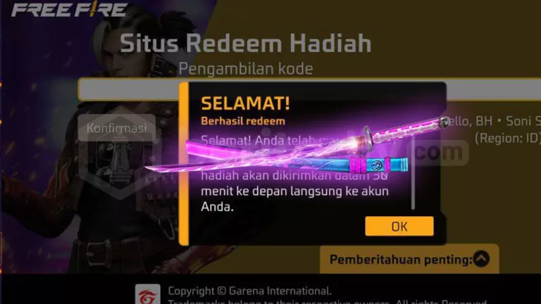 Tukar Kode Redeem Free Fire (FF) ini selagi bisa 15 Septemeber 2024