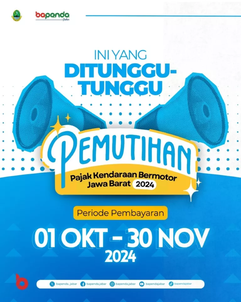 Pemutihan Pajak Kendaraan Bermotor Jawa Barat 2024 Dimulai Besok