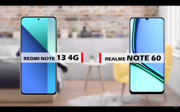 Perbandingan Lengkap Spesifikasi Performa Smartphone Xiaomi Redmi Note 13 4G vs Realme Note 60 4G (Youtube/reviewFira)