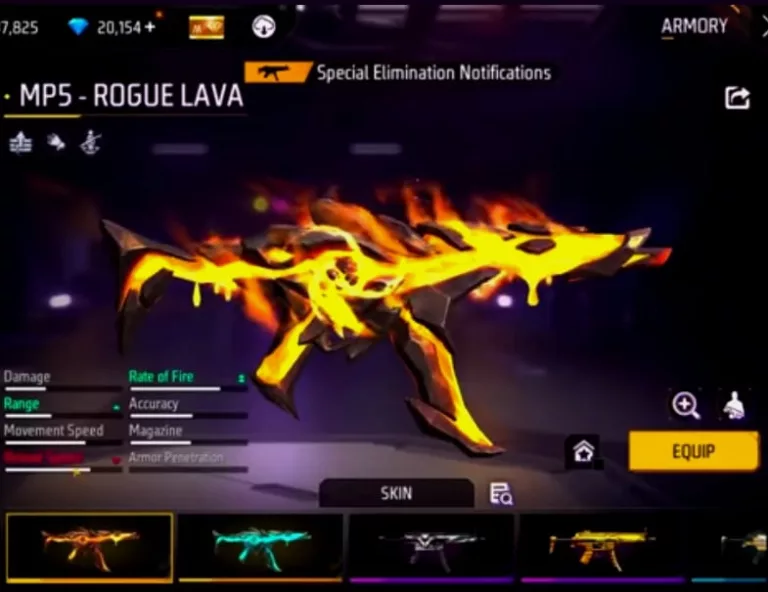 Skin Weapon MP5 Rogue Lava