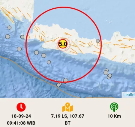 GEMPA Di BANDUNG PAGI INI BERPOTENSI TSUNAMI? (laman resmi BMKG)