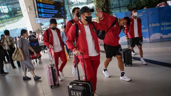 Timnas tiba di Indonesia