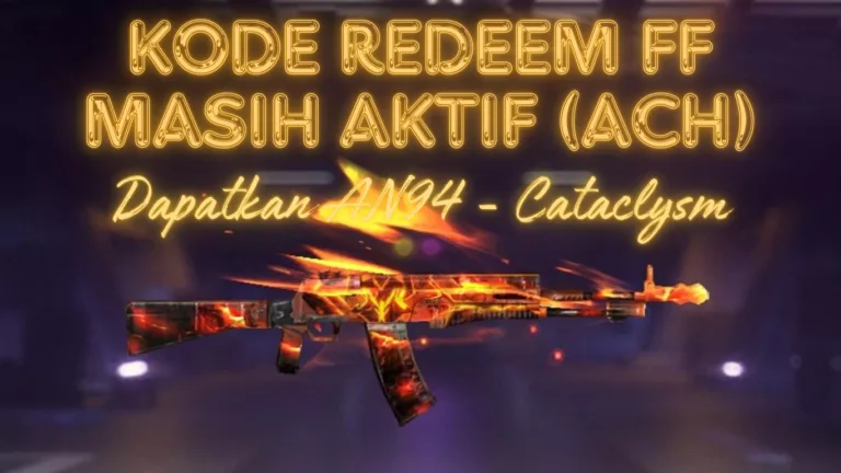 Kode Redeem FF Masih Aktif. AN94-Catalysm 25 September 2024