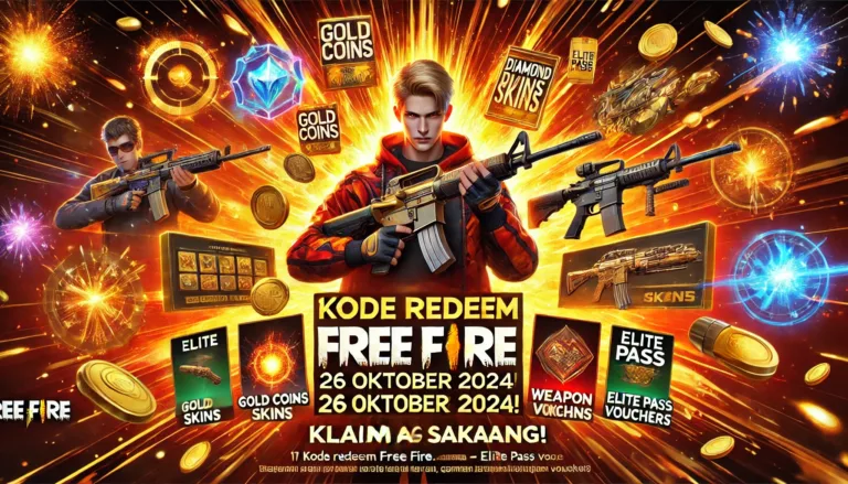 Klaim 17 kode redeem Free Fire (FF) terbaru 26 Oktober 2024 yang masih aktif dan dapatkan hadiah menarik. Cek cara klaim dan klaim sekarang!