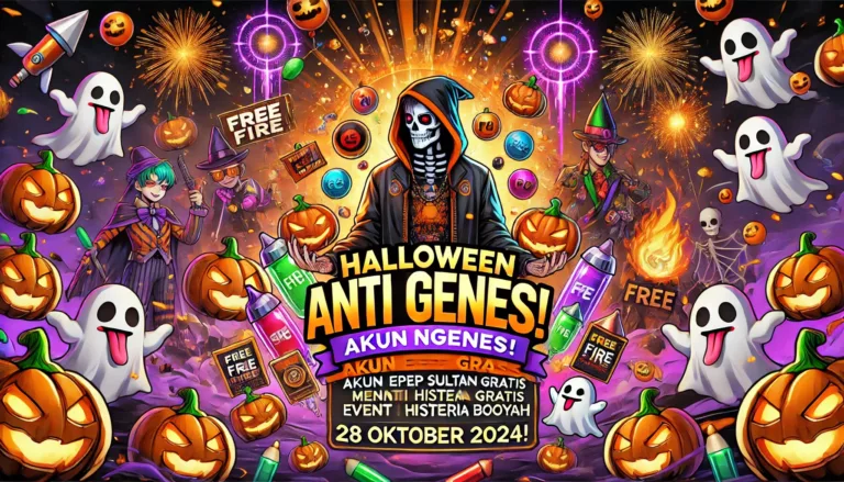 Halloween Anti Ngenes!Akun Epep Dewa Sultan GRATIS Menanti di Event Histeria Booyah, 28 Oktober 2024!