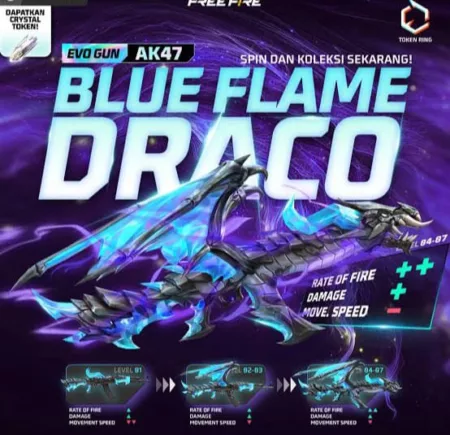 Akun FF Sultan Gratis Evo Gun Skin AK47 Blue Flame Draco Hari Ini 12 Oktober 2024.