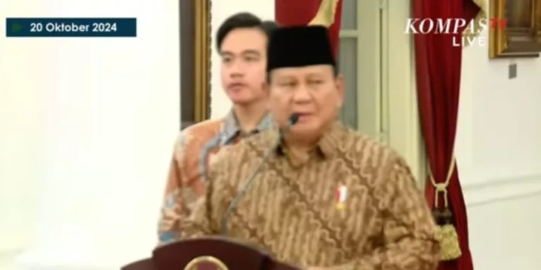 Presiden Prabowo Subianto Mengumumkan Susunan Kabinet Merah Putih