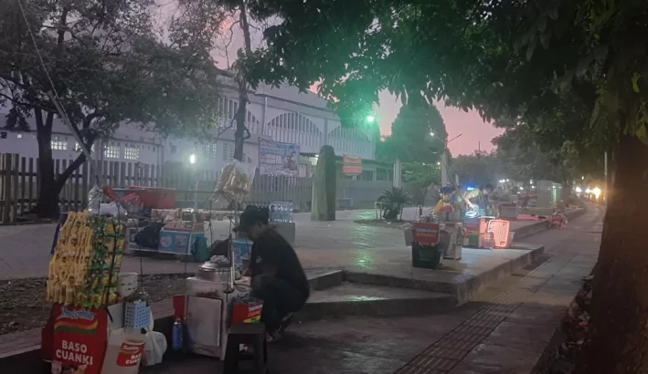 Jajaran Cuanki di Pusdai Bandung Tidak Seramai Dulu - Keadaan Pedagang Cuankie Sekarang (dokumen pribadi)