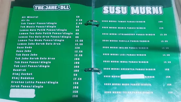 Menu Minuman di WARNING Kuliner Dago (dokumen pribadi)