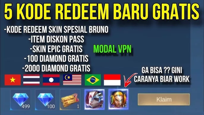 Dapatkan Kode Redeem ML Gratis Baru dengan Modal VPN! Bikin Akun Kamu Auto Keren!