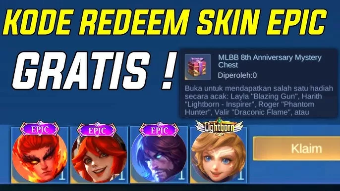 Dapatkan Skin Epic Diamond Gratis di Mobile Legends! Kode Redeem Terbaru