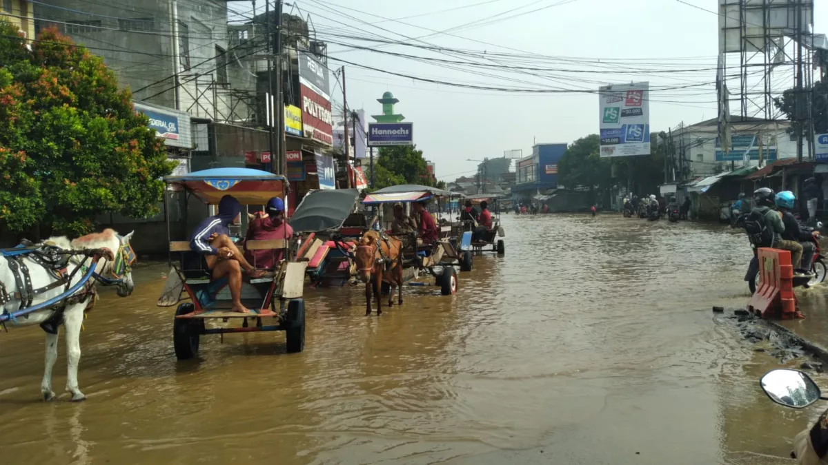 Delman Jadi Alat Transportasi Utama Saat Banjir Melanda Dayeuhkolot