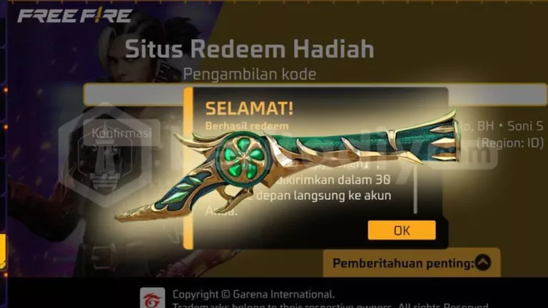 Kumpulan Kode Redeem FF Skin Epic M1187 yang Masih Aktif! Hari ini Senin 4 November 2024