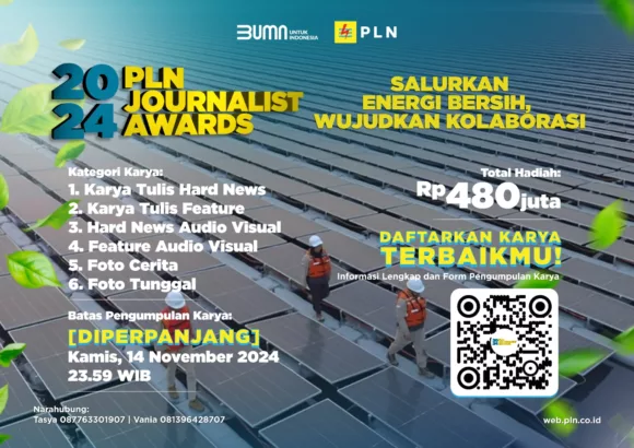 PLN Perpanjang Pendaftaran PLN Journalist Award 2024 hingga 14 November