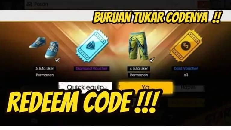 Update Terbaru Hari Ini! Puluhan Kode Redeem FF untuk Item Super Mahal