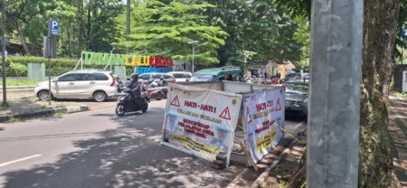 Salah Satu proyek Galian di Jalan Bali Kota Bandung