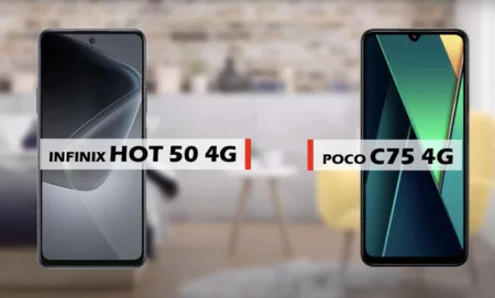 Ilustrasi Perbandingan Infinix HOT 50 4G vs Poco C75 4G (Youtube/reviewFira)