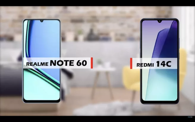 Perbandingan Realme Note 60 4G vs Redmi 14C 4G (Youtube/reviewFira)