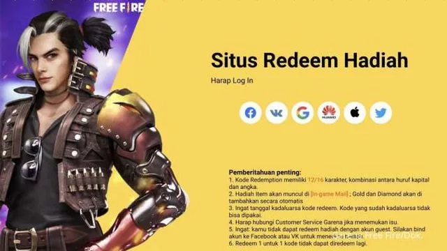 cara redeem kode redeem ff max