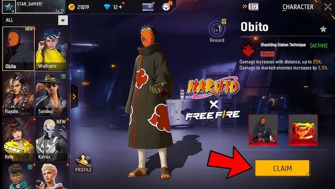 Free Fire X Naruto