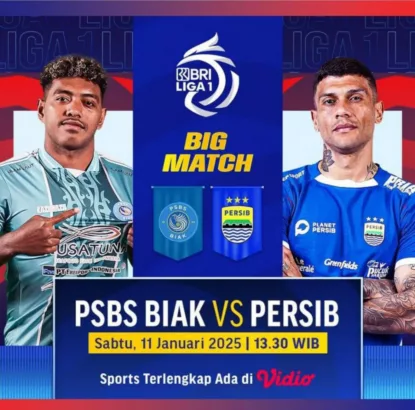 Link Live Streaming PSBS Biak vs Persib Bandung, Disiarkan Indosiar dan Streaming Gratis Disini