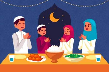 Ilustrasi Buka Puasa (Freepik)