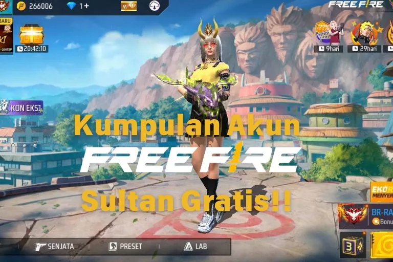 15 akun Free Fire (FF) sultan gratis untuk hari ini 24 Februari 2025