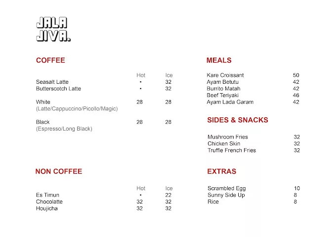 Menu Jala Jiva (Google Review/ Owner Jala Jiva)