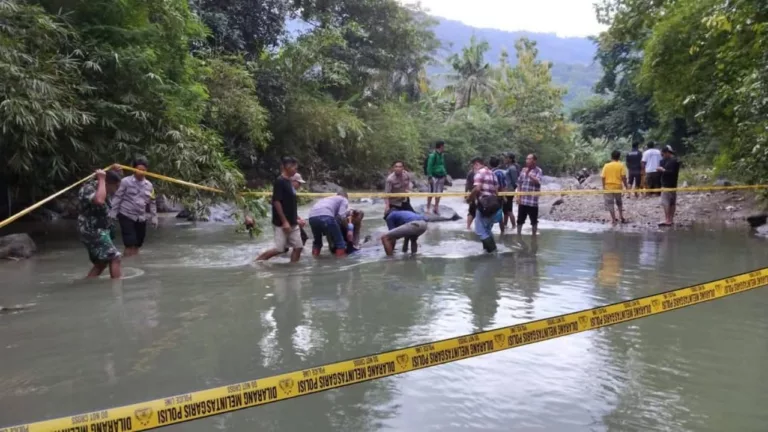 Mayat Wanita Ditemukan Terapung di Sungai Cisanggarung, Kuningan