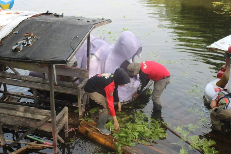 Peringati HJG ke 212, Instansi Pemerintah Kabupaten Garut Bersihkan Eceng Gondok di Situ Bagendit