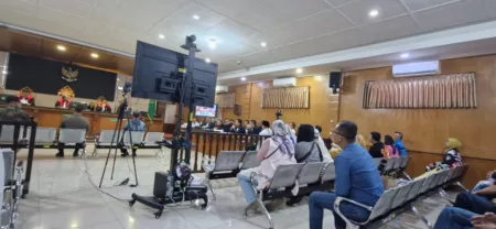 Sidang Lanjutan Kasus CCTV Bandung Smart CIty Disaksikan Secara Online oleh Wartawan